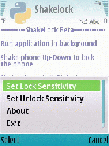 ShakeLock v1.05 Beta РґР»СЏ Symbian 9.x S60